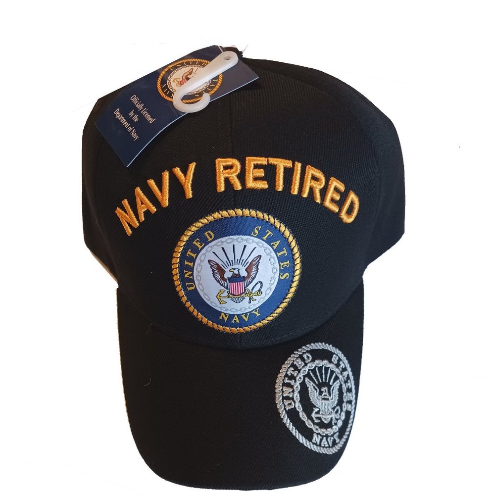Navy Retired Hat (Black)